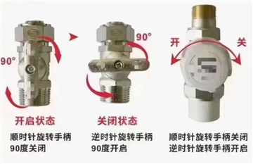 暖气阀门开关方向图解有数字03